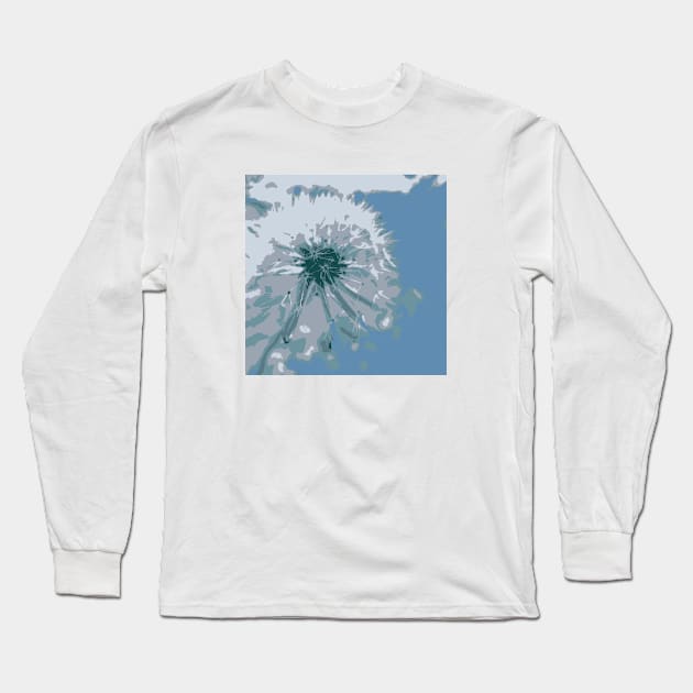 Dandelion flower illustration Long Sleeve T-Shirt by marghe41